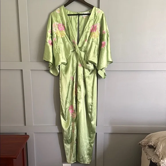 ASOS | Dresses | Green Floral Kimono Dress | Poshmark